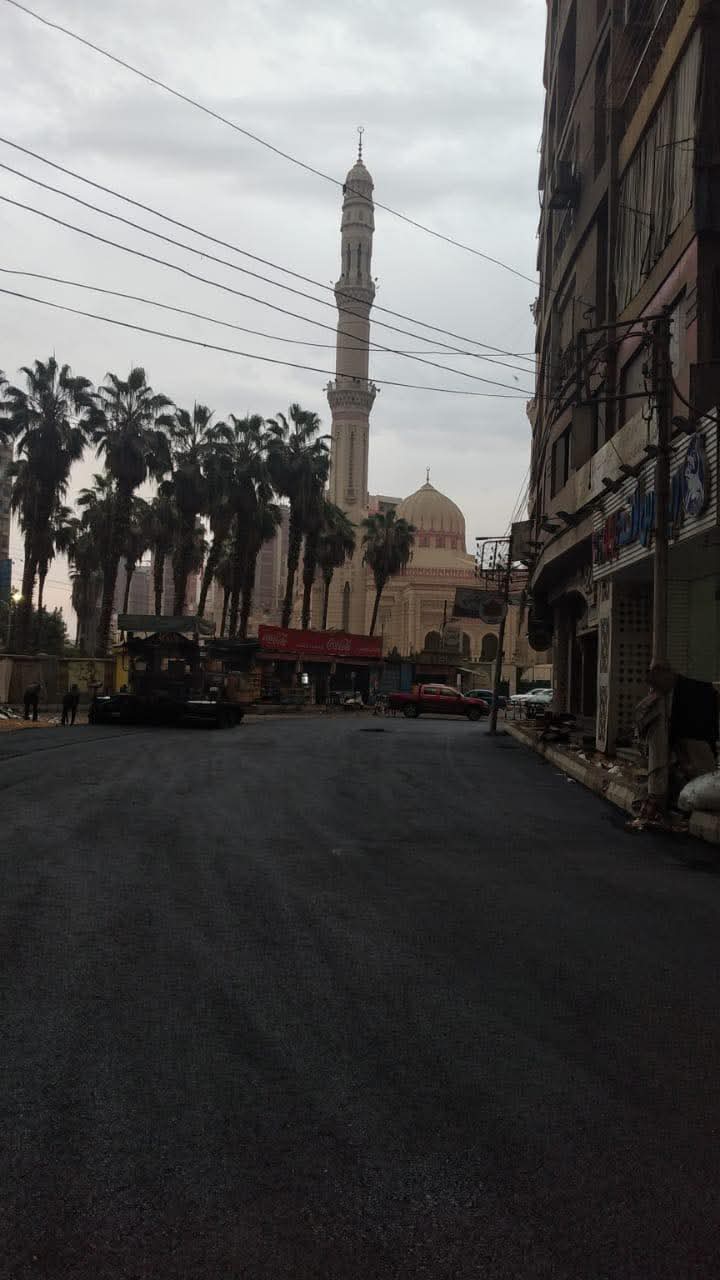 أعمال الرصف بالمحلة