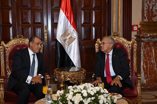  المستشار عصام  فريد، رئيس مجلس الشيوخ، و الدكتور بدر عبد العاطي  وزير الخارجية (2)