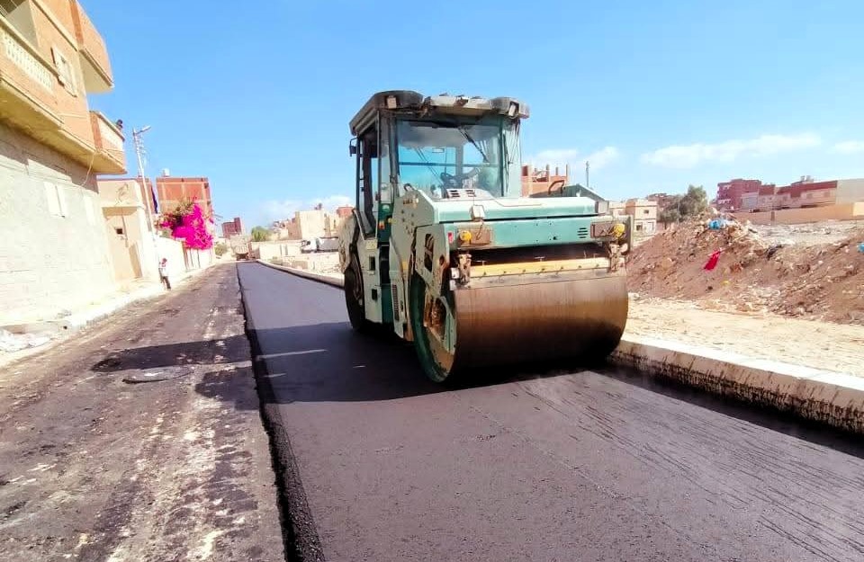 رصف شوارع احياء مدينة مطروح