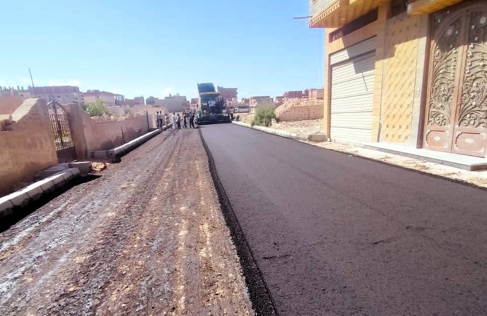 رصف شوارع مطروح ضمن التطوير الشامل