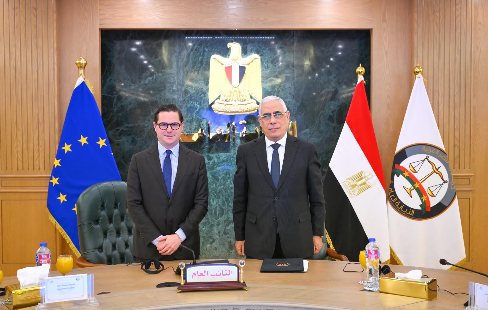 النائب العام يستقبل رئيس وكالة «اليوروجست» (3)