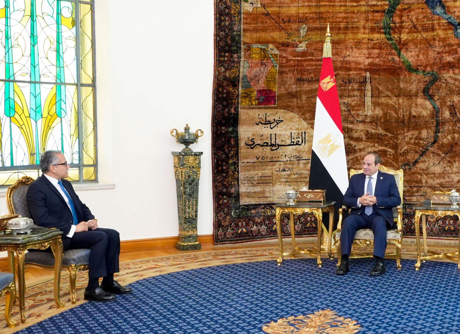 الرئيس السيسي يستقبل خالد العناني بعد فوزه برئاسة اليونيسكو