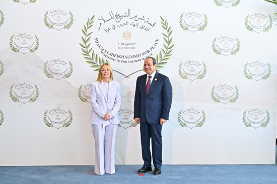 الرئيس السيسي مع رئيسة وزراء إيطاليا في شرم الشبخ