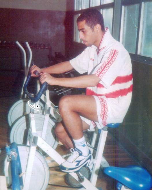 محمد صبرى خلال تدريبه مع الزمالك فى فترة التسعينات