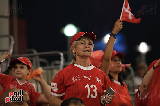جماهير سويسرا في مباراة مصر جماهير سويسرا في مباراة مصر