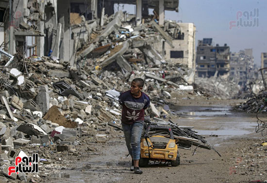 غزة دمار وسقوط أمطار على القطاع غزة دمار وسقوط أمطار على القطاع