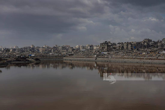 غرق غزة فى مياه الأمطار