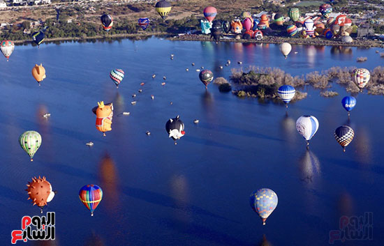 مناطيد هواء ساخن تحلق خلال مهرجان المناطيد الدولي الثالث والعشرين في ليون مناطيد هواء ساخن تحلق خلال مهرجان المناطيد الدولي الثالث والعشرين في ليون