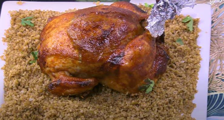 دجاج محشى فريك 