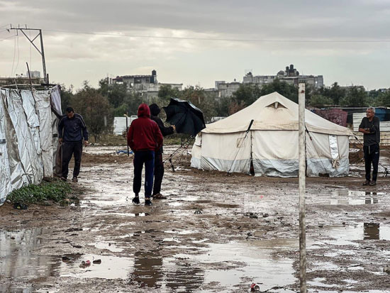 الأمطار تضرب قطاع غزة