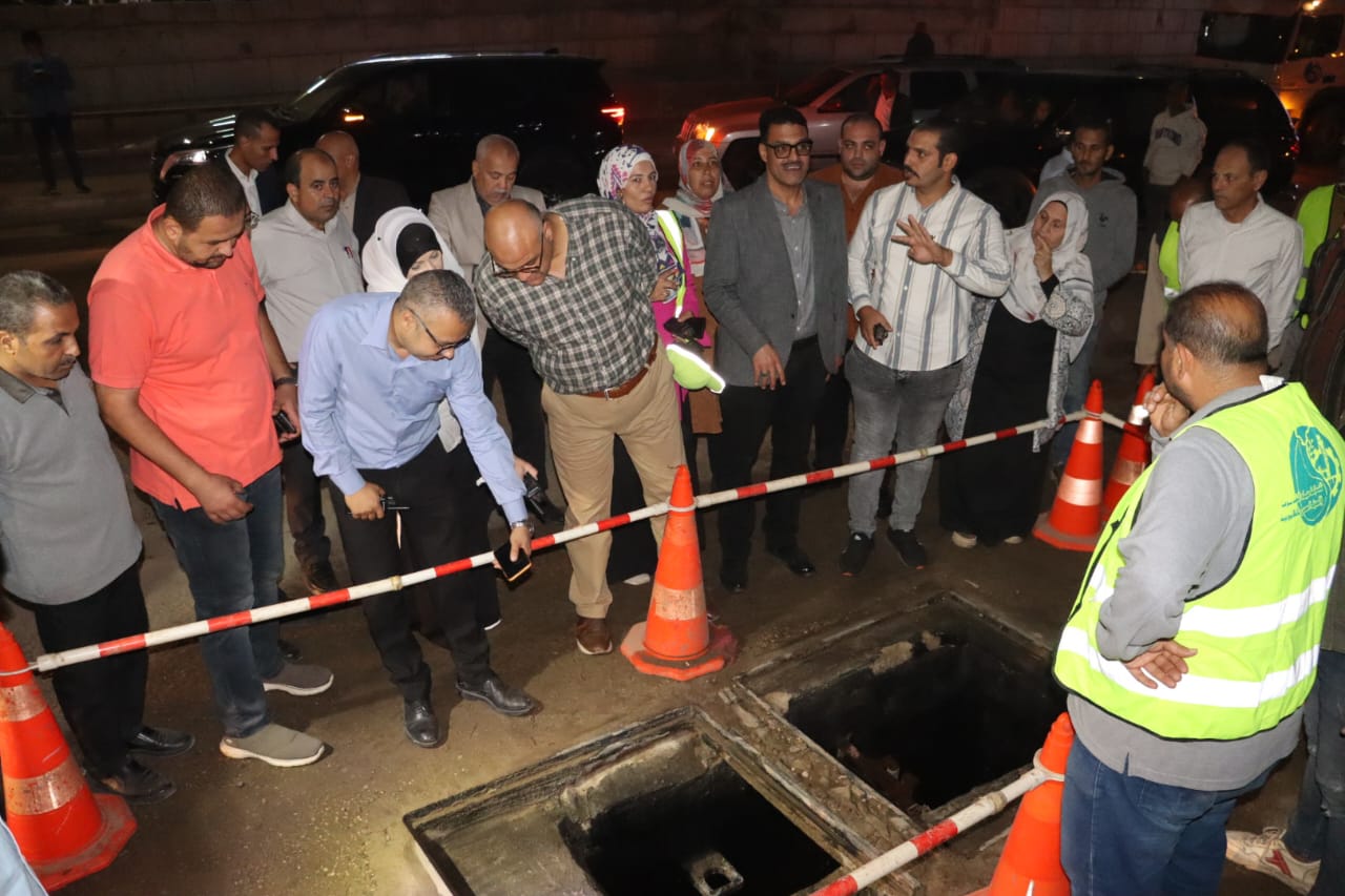 التأكد من عمل بلاعات الصرف بالأنفاق