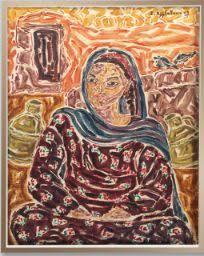 إحدى لوحات الفنانة الراحلة إنجي أفلاطون إحدى لوحات الفنانة الراحلة إنجي أفلاطون