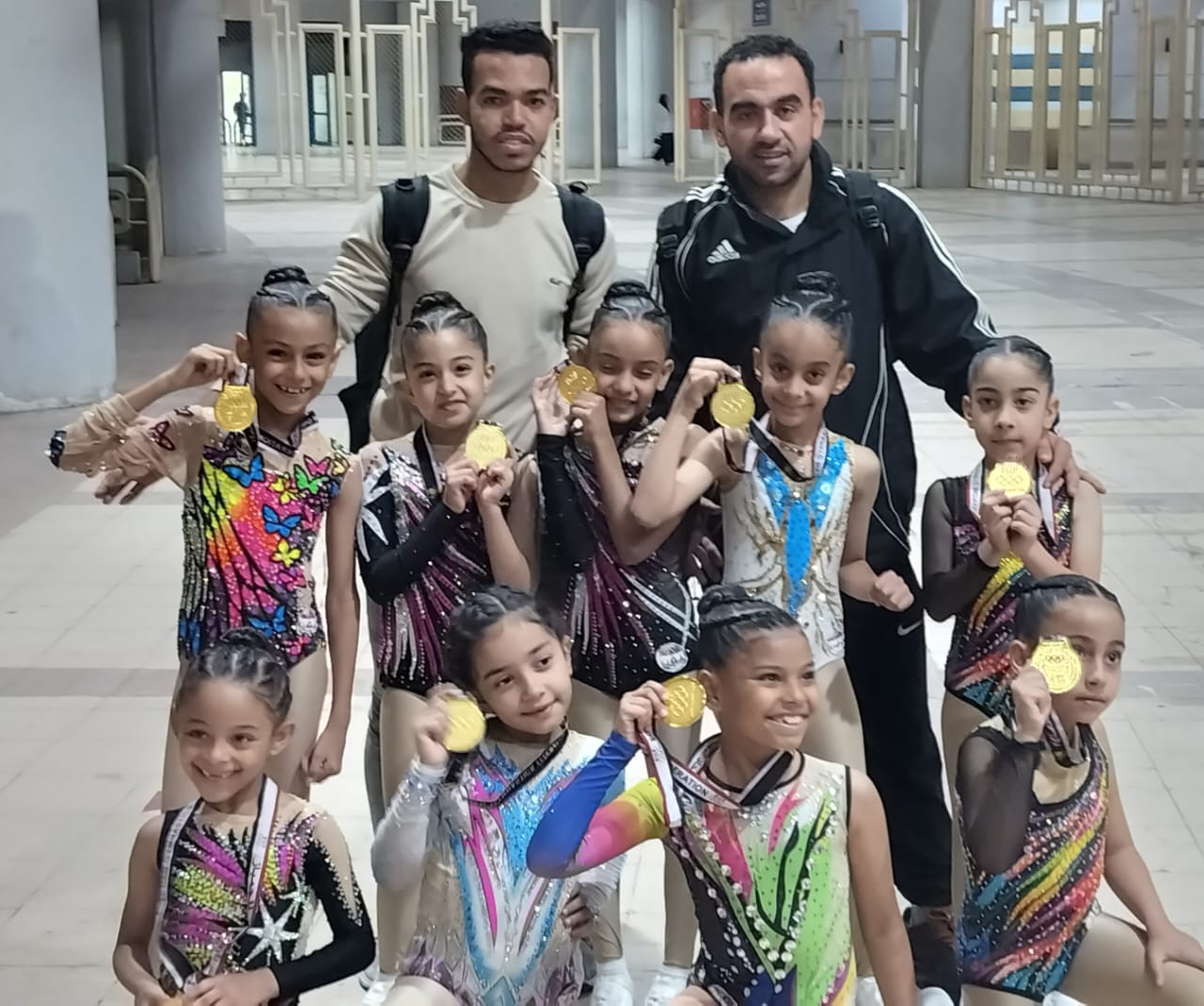 بطلات الأقصر في بطولة كأس مصر لجمباز الأيروبيك تحت 8 سنوات