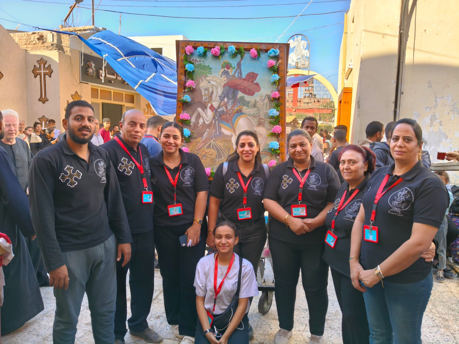 الفرق الشبابية والنسائية خلال احتفالات دير مارجرجس