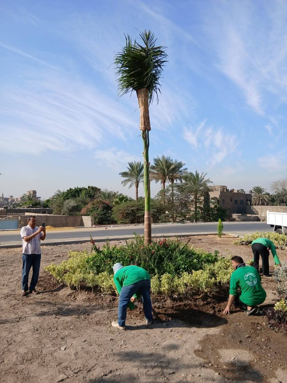 جانب من مشروع ميادين خضراء