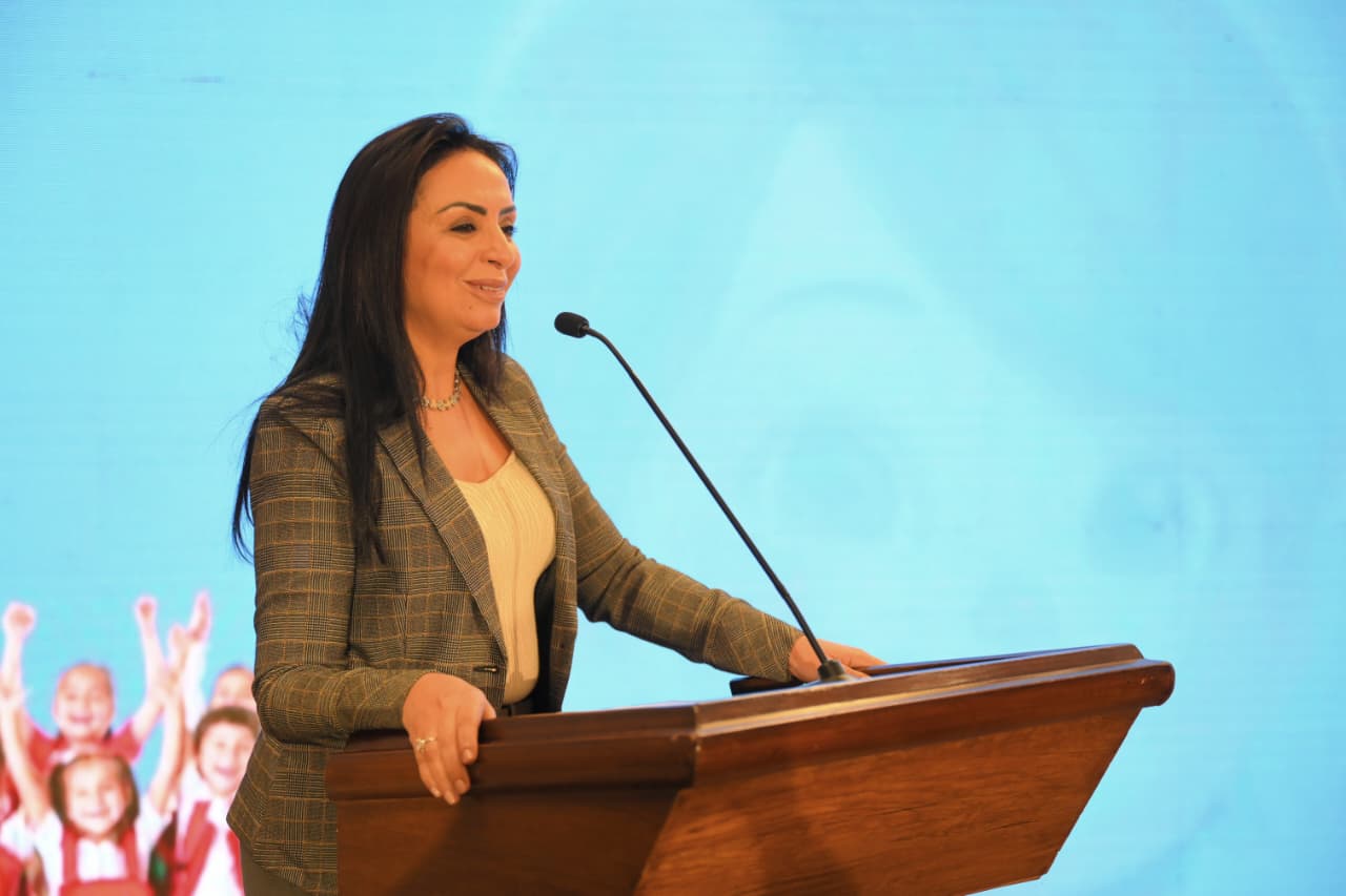 وزيرة التضامن الاجتماعى خلال أعمال جلسات العمل الحوارية 