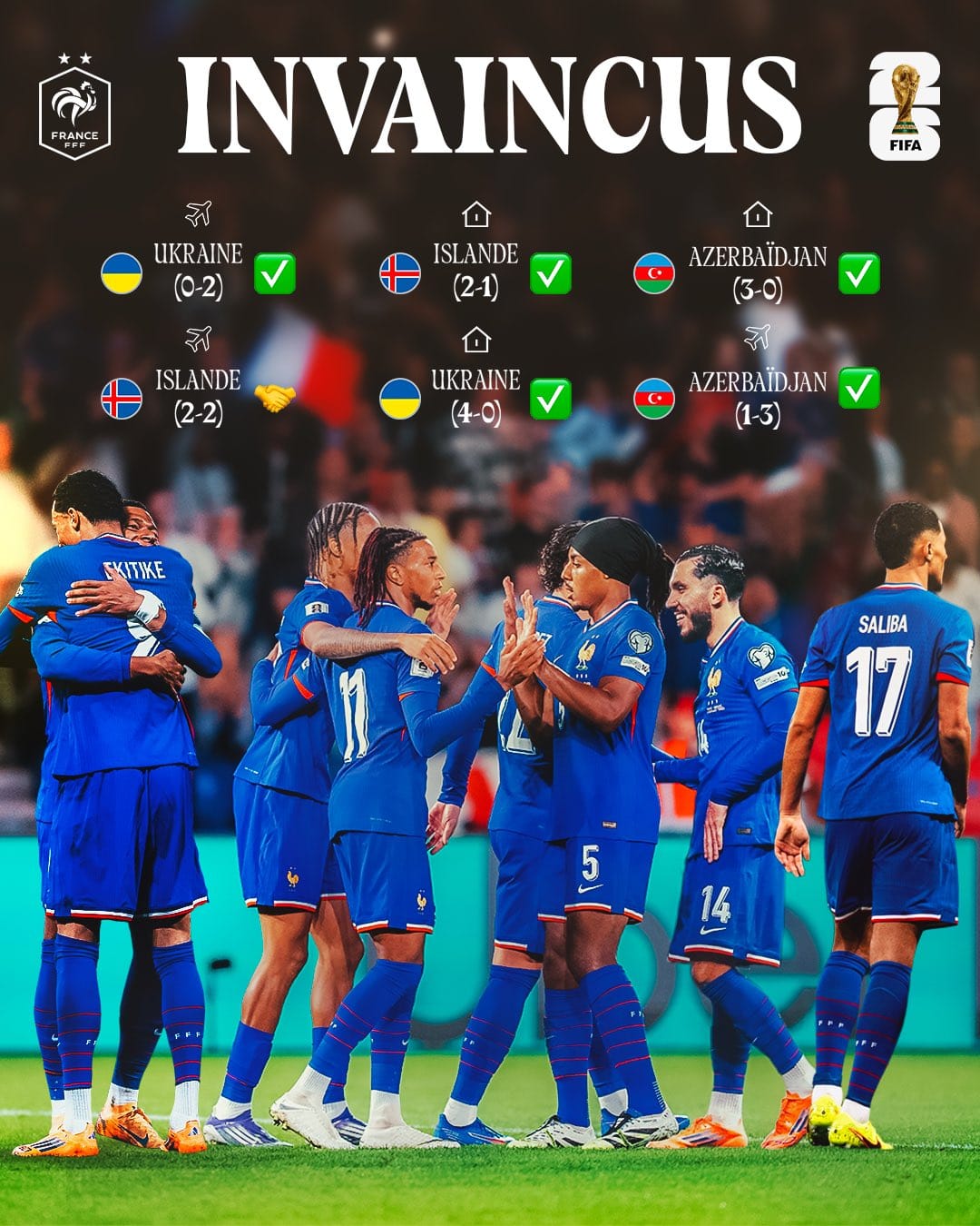فرنسا تتأهل للمونديال بلا خسارة فرنسا تتأهل للمونديال بلا خسارة