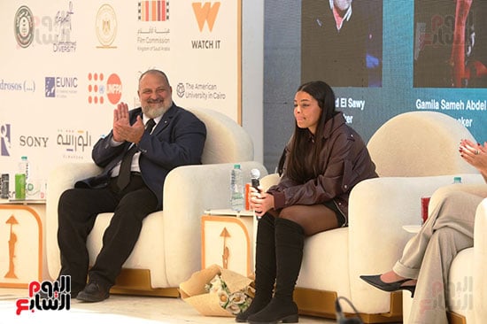 خالد الصاوي في ندوة تأبين المخرج سامح عبد العزيز