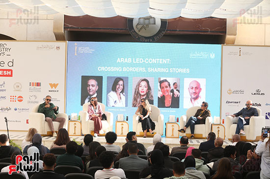 جانب من جلسة المحتوى السينمائي العربي عبور الحدود ومشاركة القصص