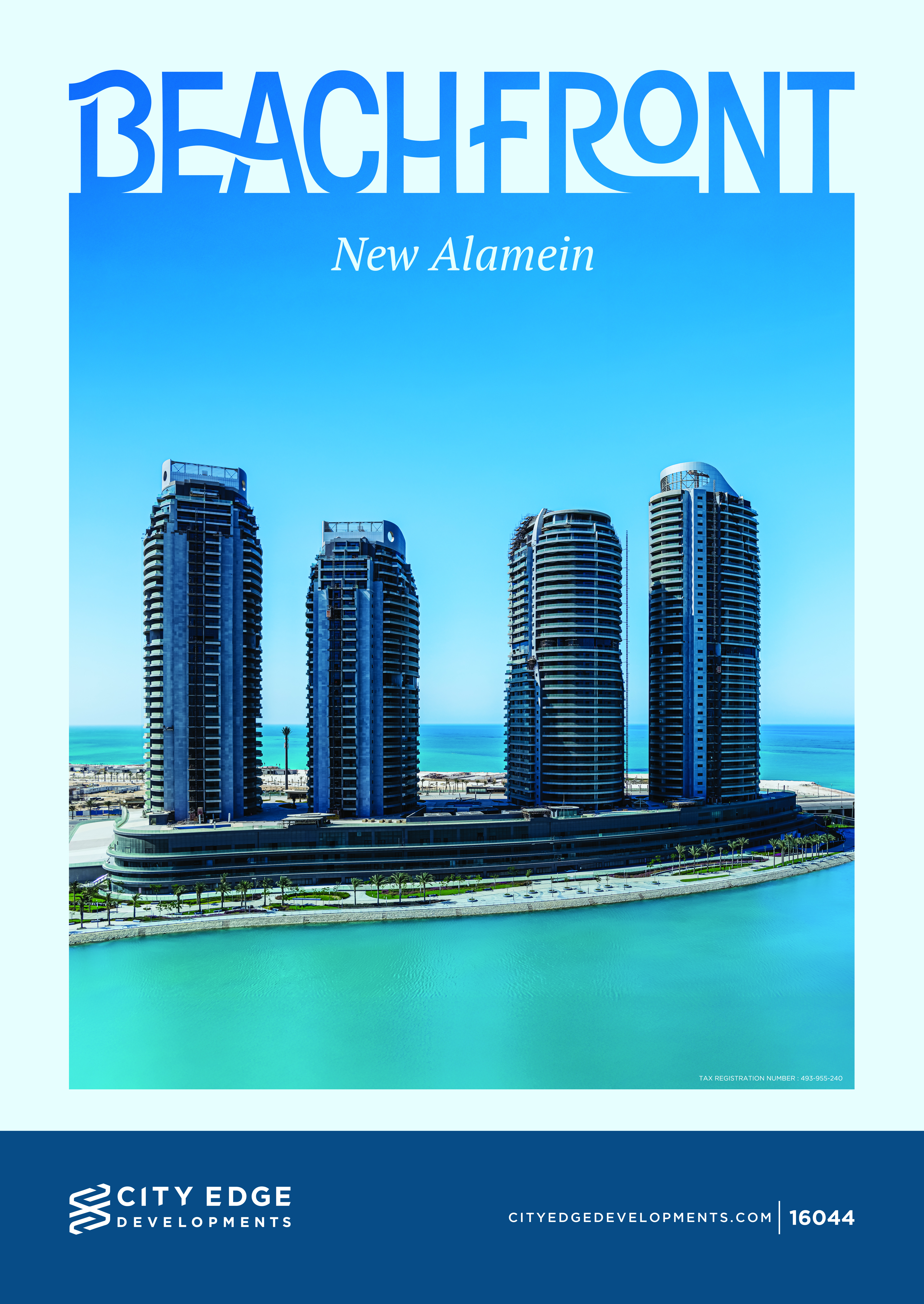 Beach Front Towers poster-70W x 100H Beach Front Towers poster-70W x 100H