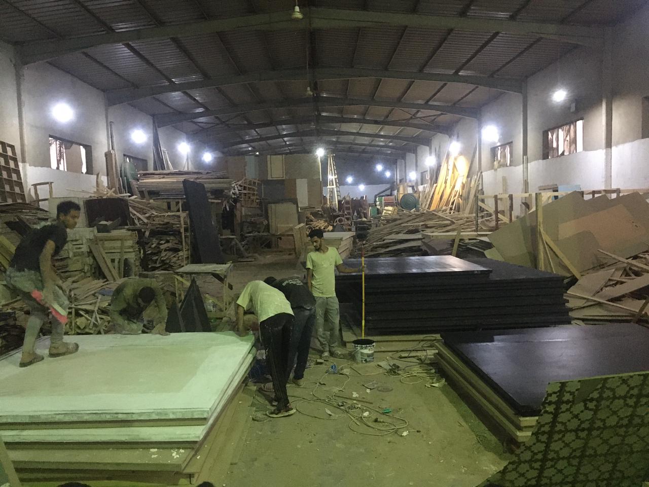 جانب من التجهيزات لحفل افتتاح المتحف المصري الكبير