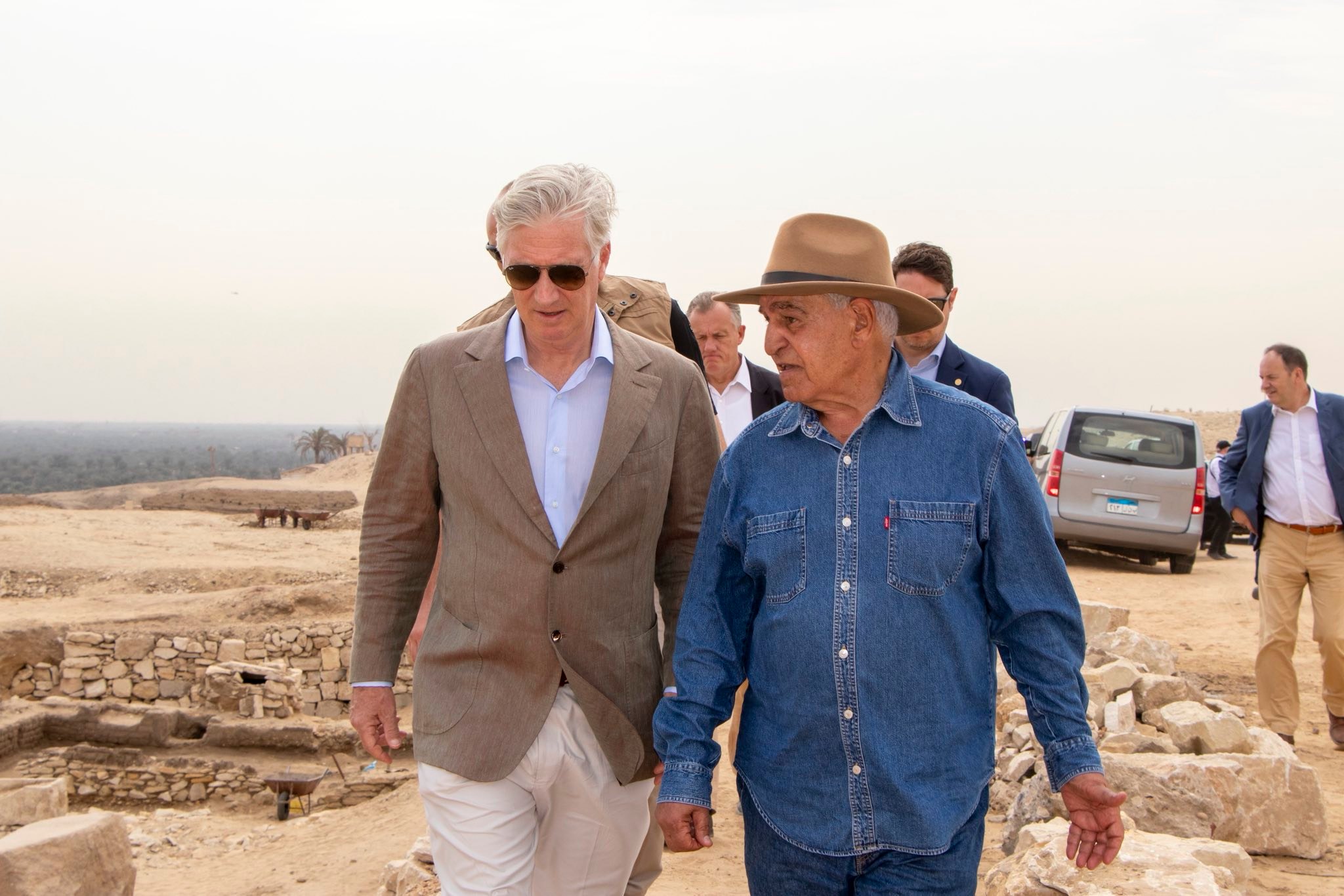 ملك بلجيكا يزور آثار سقارة (6)