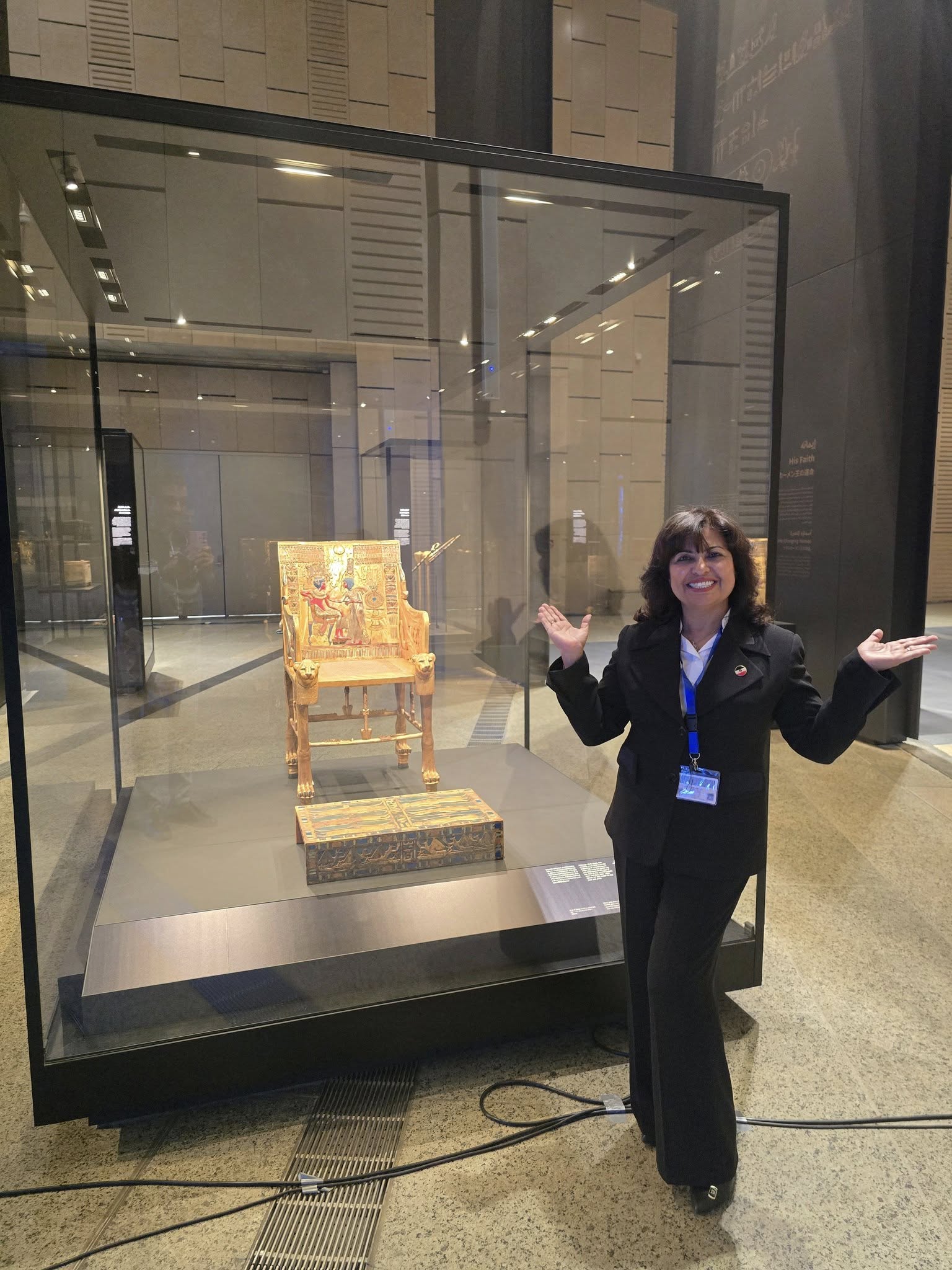 الدكتور إيمان الليثى فى المتحف المصرى الكبير الدكتور إيمان الليثى فى المتحف المصرى الكبير