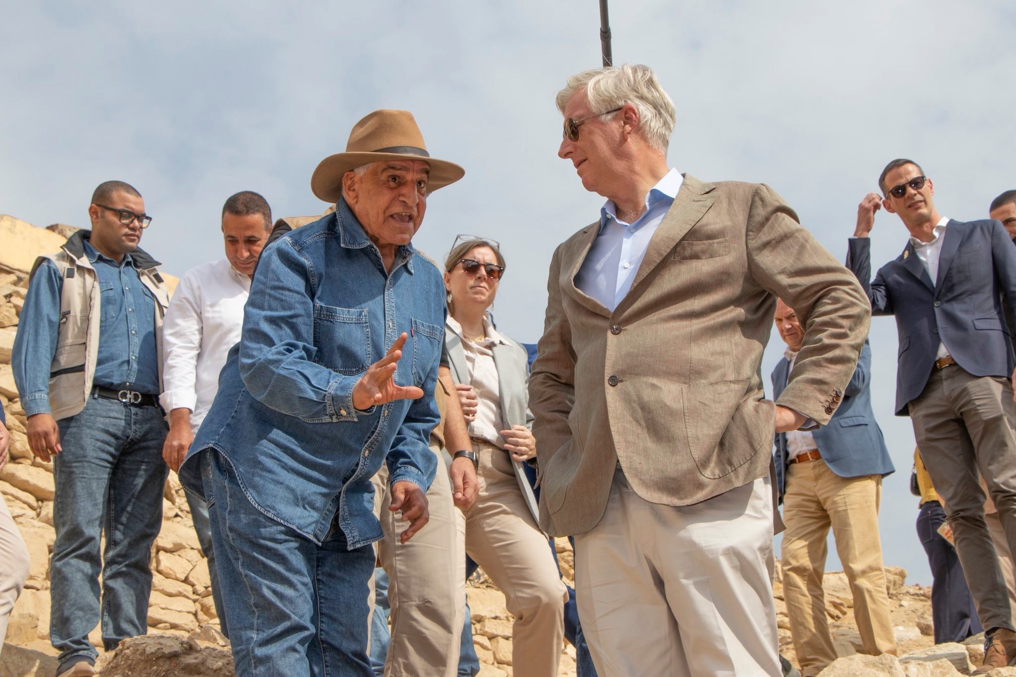 ملك بلجيكا يزور آثار سقارة (4)