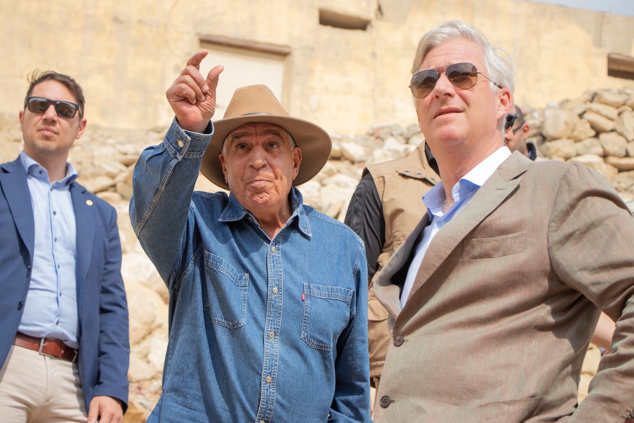 ملك بلجيكا يزور آثار سقارة (7)