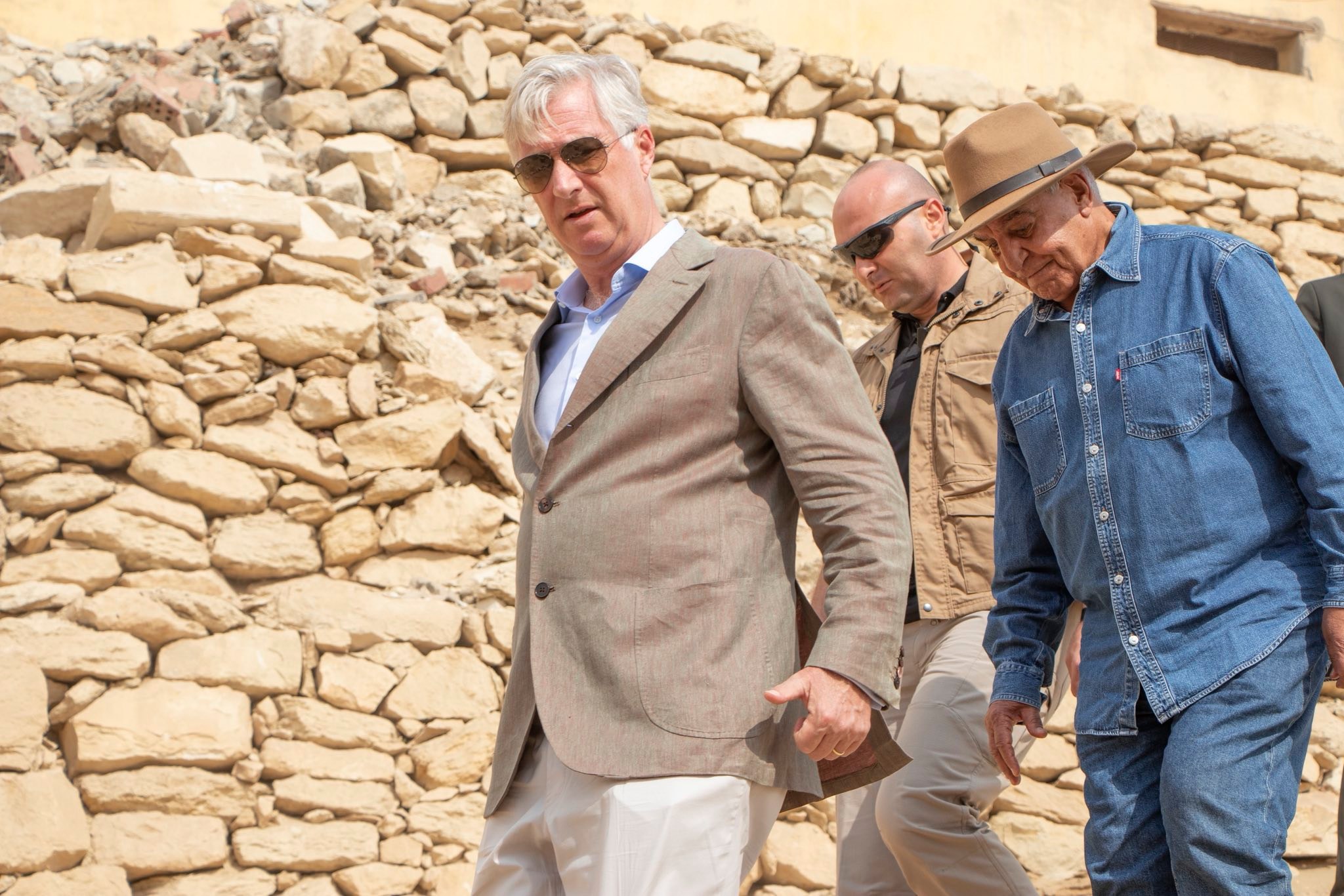 ملك بلجيكا يزور آثار سقارة (1)