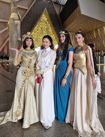 الفتيات المشاركات في احتفالية المتحف المصري الكبير (2)