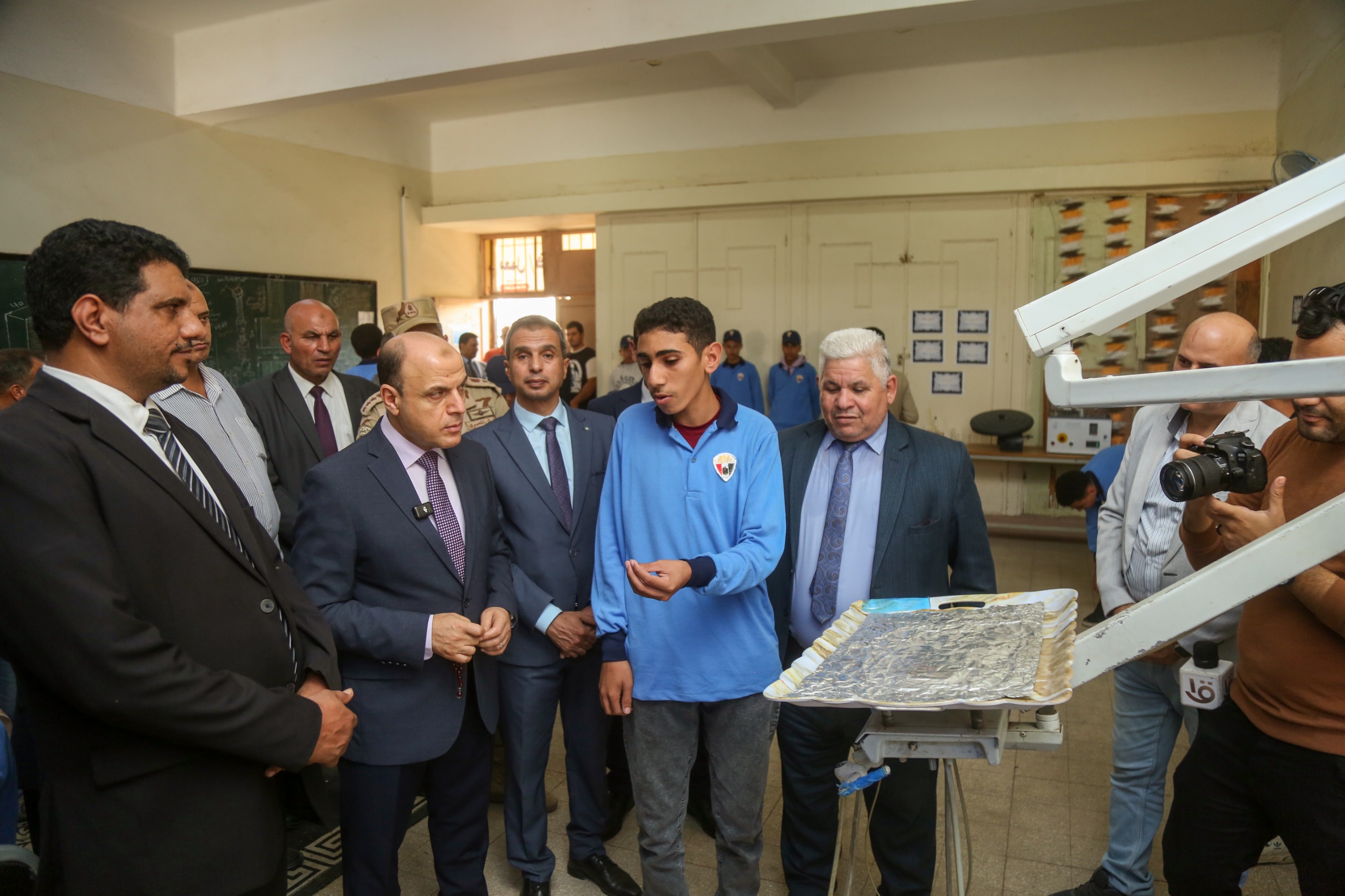 محافظ كفرالشيخ يفتتح قسمين جديدين بمدرسة الشهيد خالد حمدي السواحلي الصناعية العسكرية