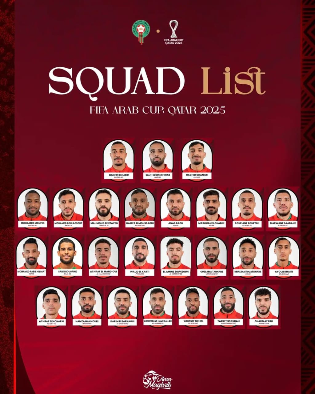 قائمة المغرب المشاركة في كأس العرب