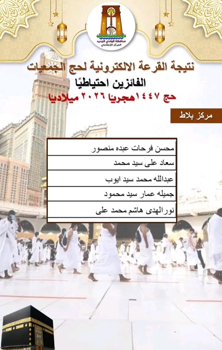 أسماء الفائزين بقرعة حج الجمعيات الأهلية بالوادى الجديد (12)