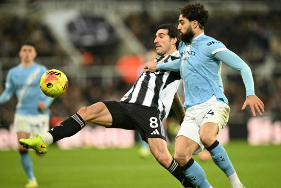 مباراة نيوكاسل ومانشستر سيتي