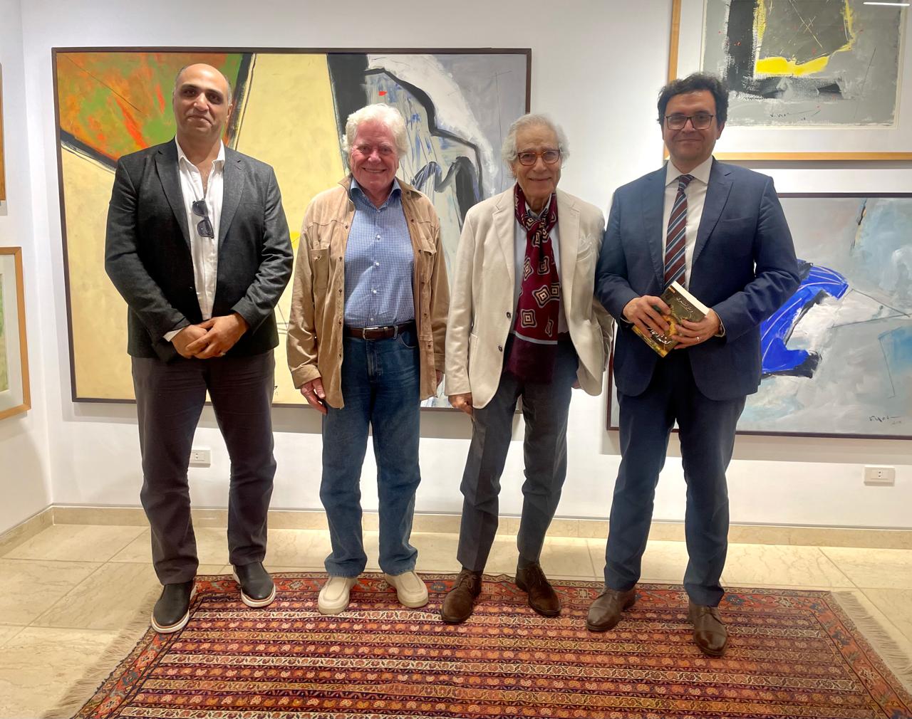 فاروق حسنى ووزير الثقافة والفنان حسين فهمي ووائل السمري