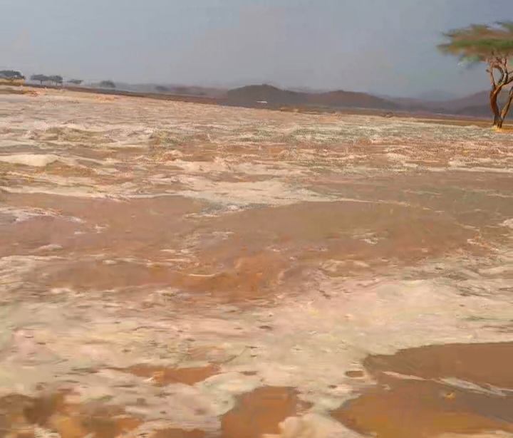 الأمطار تساقط بمناطق برنيس والشاذلى ابو الحسن