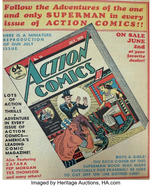 العدد الأول من قصة سوبرمان