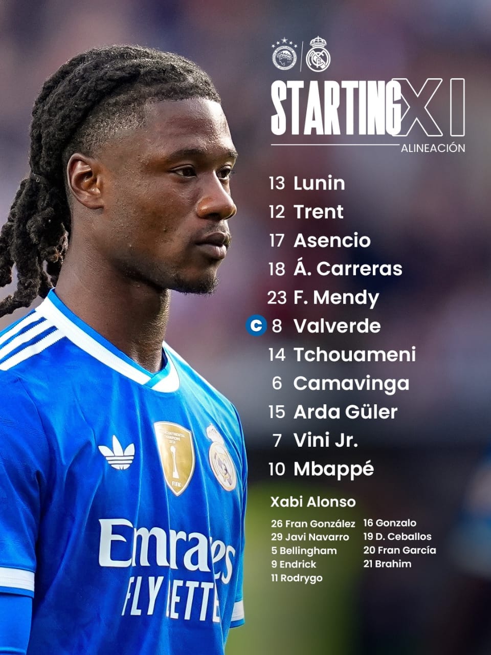 نشكيل ريال مدريد ضد اوليمبياكوس