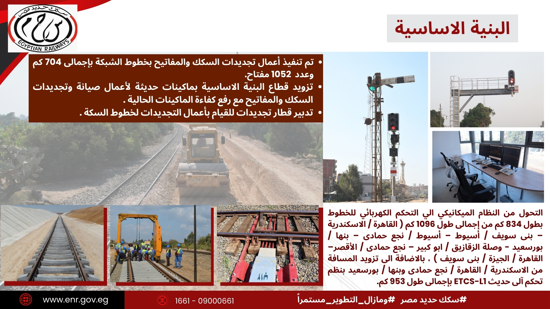 السكة الحديد تجدد الشبكة وتتحول للتحكم الكهربائي بالخطوط