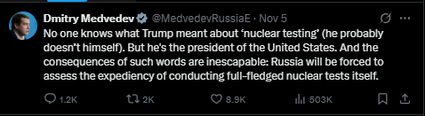 تغريدة المسئول الروسي مدفيديف