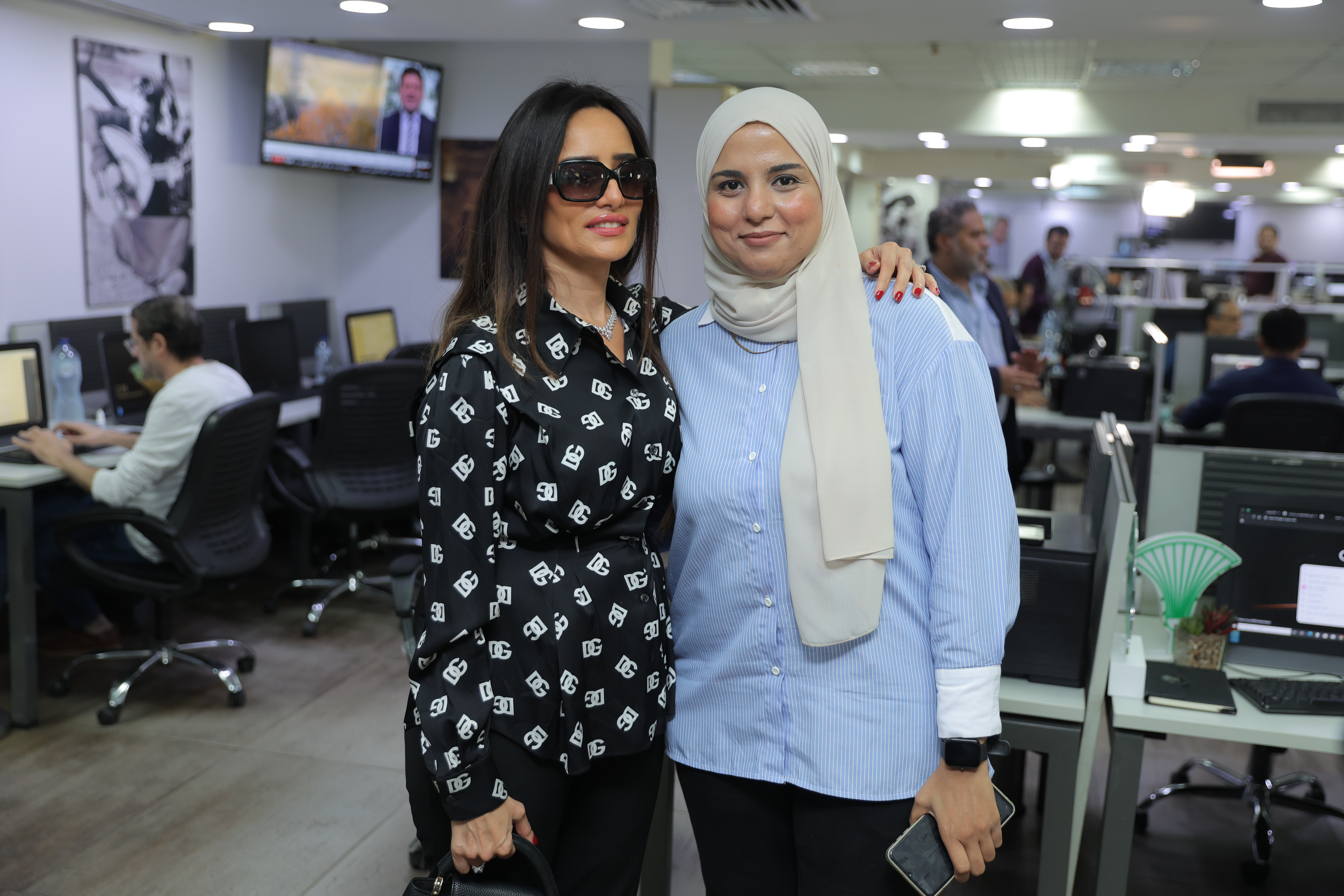 زينة والزميلة نورا طارق