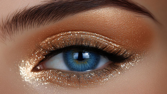 مكياج عيون معدني مكياج عيون معدني