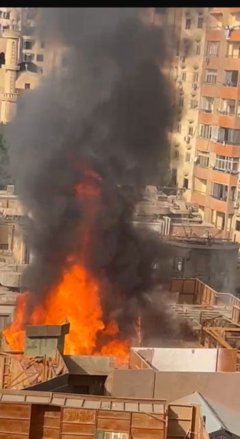 حريق ضخم يلتهم ستوديو مصر بالمريوطية (2)