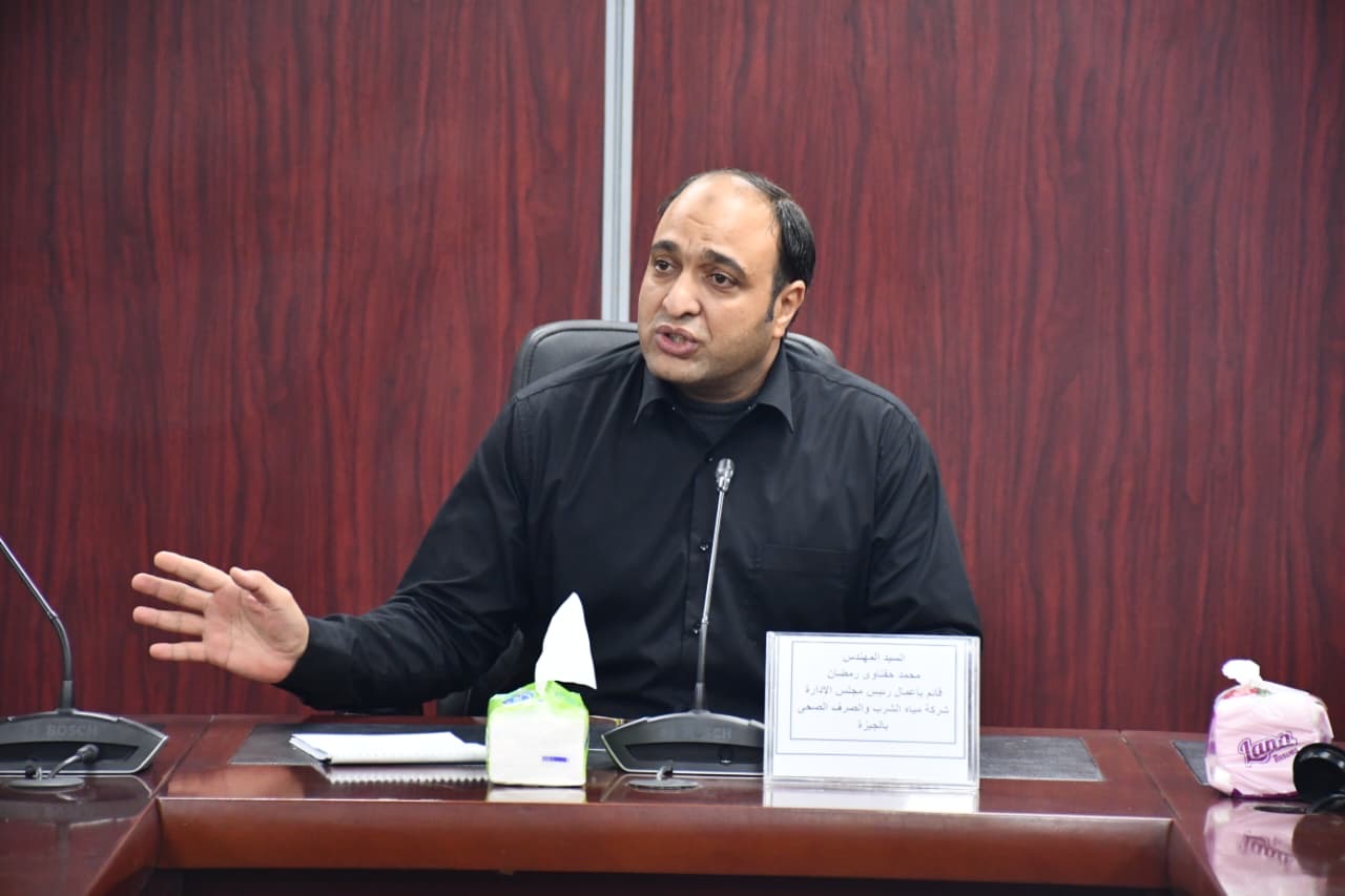 المهندس محمد حفناوي، رئيس شركة مياه الشرب والصرف الصحي بالجيزة