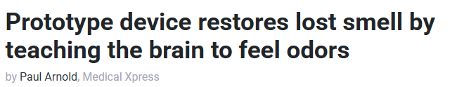 جهاز يساعد على استعادة حاسة الشم