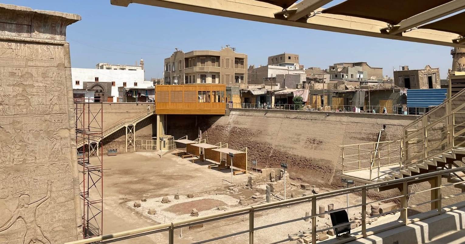 جانب من التطوير الشامل لمنطقة معبد خنوم الفرعونى