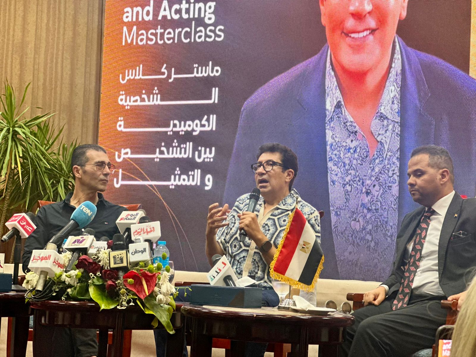 هاني رمزي ومازن الغرباوي وجمال عبد الناصر