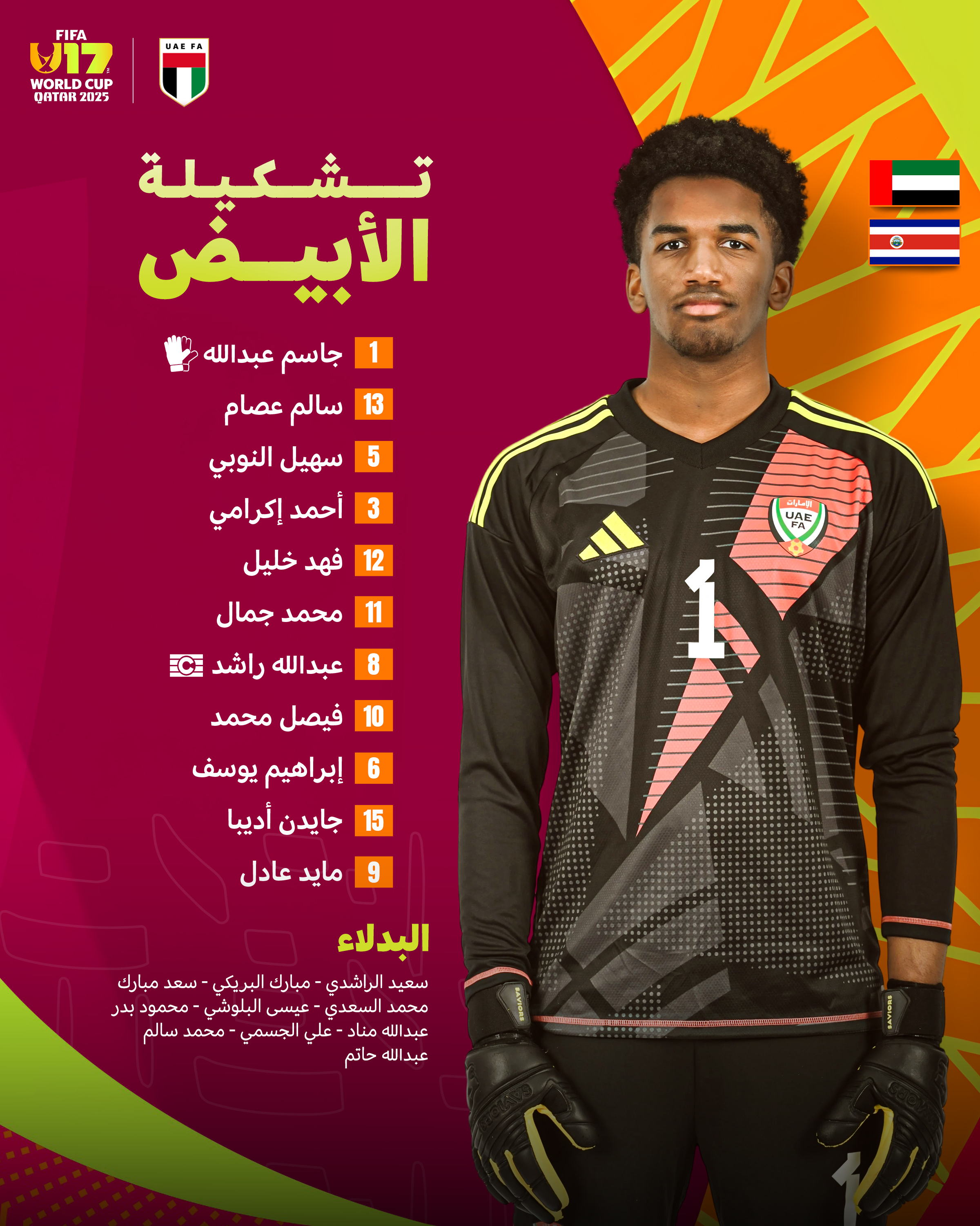 تشكيلة منتخب الإمارات تحت 17 سنة في كأس العالم للناشئين