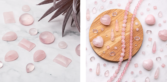 أحجار كريمة على شكل قلب